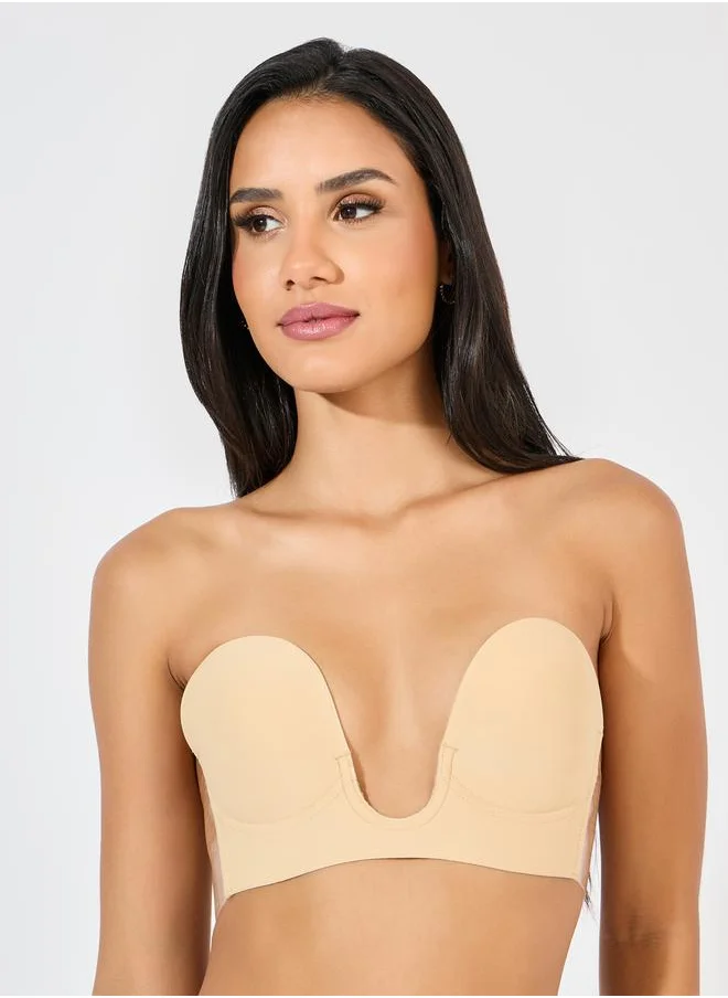 Styli Stick On Deep Plunge Backless Bra