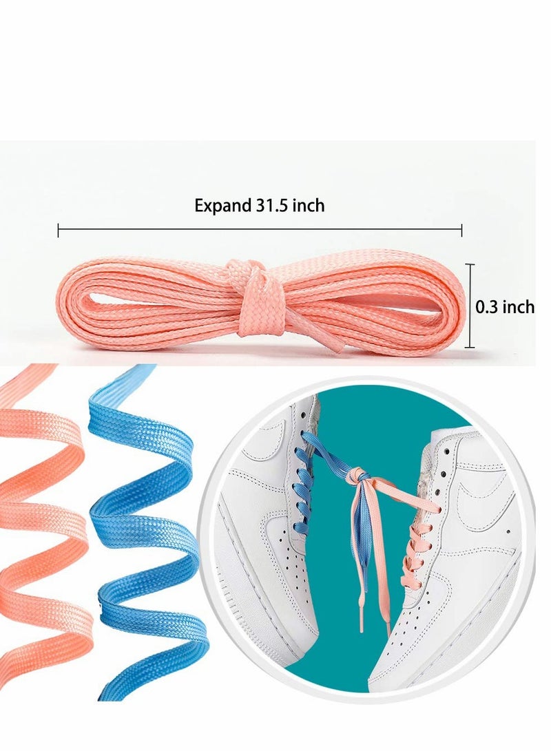Excefore 5 Pair Shoes Laces Luminous Decorative Upper Glow In The Dark Suitable For All Leisure Sports Thick Flat Unfold Size 100 X 0.8cm Five Colors - Image 4