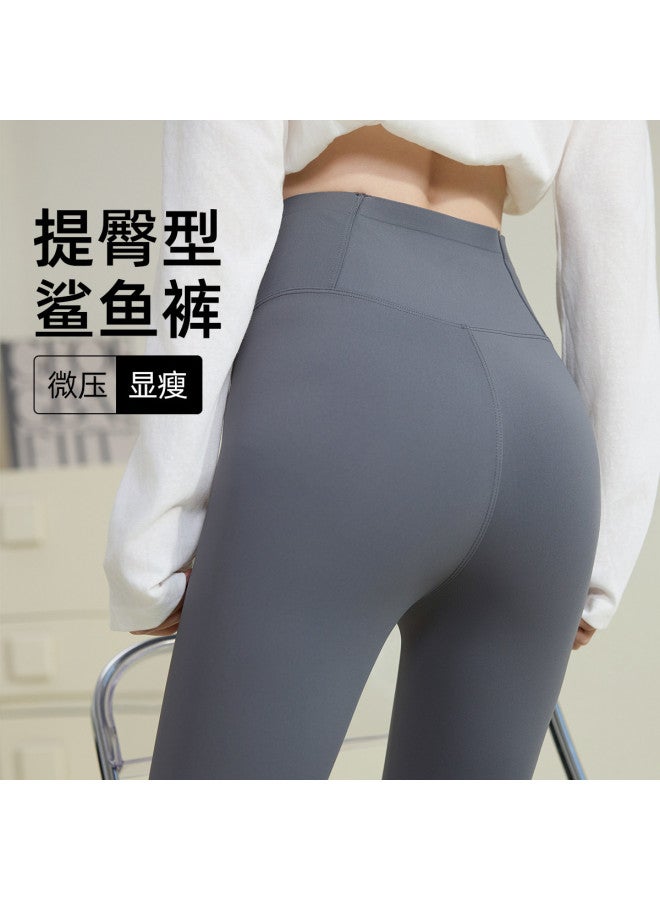 Modal 2025 New Fishbone Cloud-Feel Shark Leggings For Women, High-Waisted Tummy Control Lifting Yoga Fitness Base Layer Tight Pants - Image 5