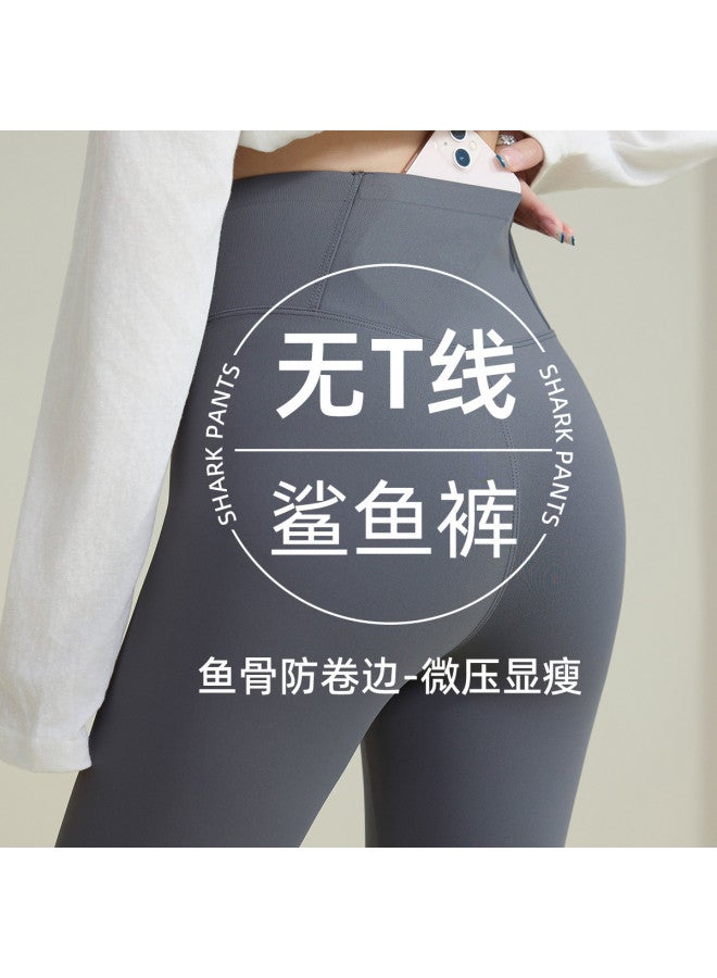 Modal 2025 New Fishbone Cloud-Feel Shark Leggings For Women, High-Waisted Tummy Control Lifting Yoga Fitness Base Layer Tight Pants - Image 3