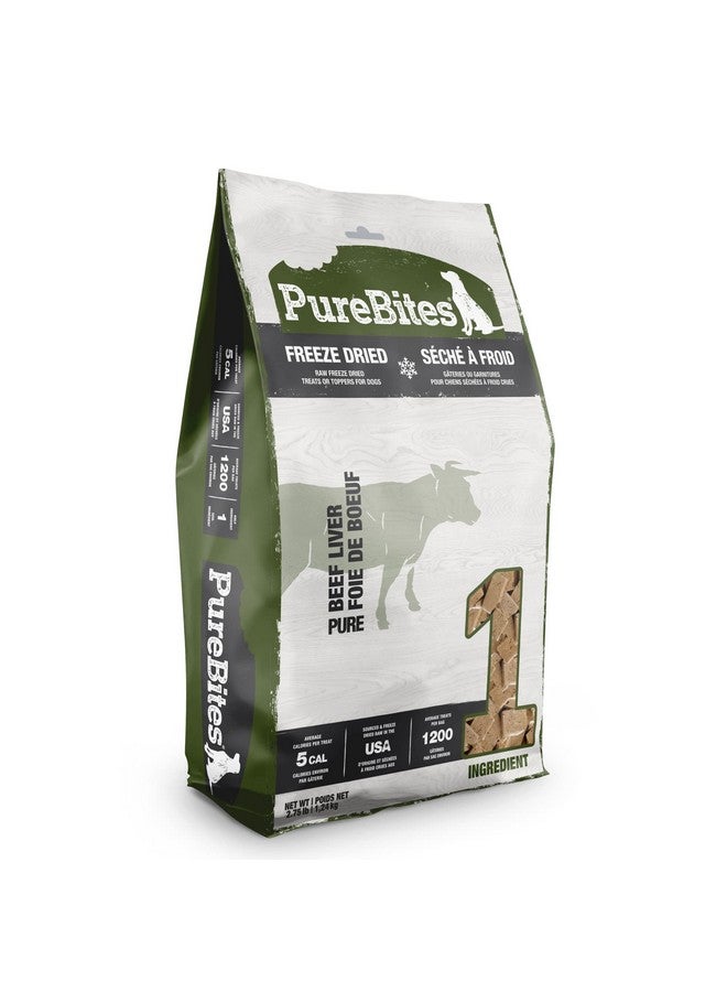 PureBites Beef Freeze Dried Dog Treats, 1 Ingredient, Made in USA, 44oz - Image 1