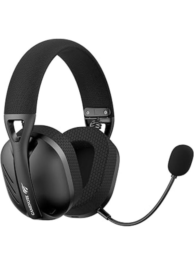 Havit Fuxi-H3 GAMENOTE Wireless Quad-Mode Gaming Headphones, 26hr Battery Life, 40MM Speaker, Low Latency, Bluetooth, 2.4g Receiver, 7.1 USB Cable, 3.5mm Audio Cable - Image 1