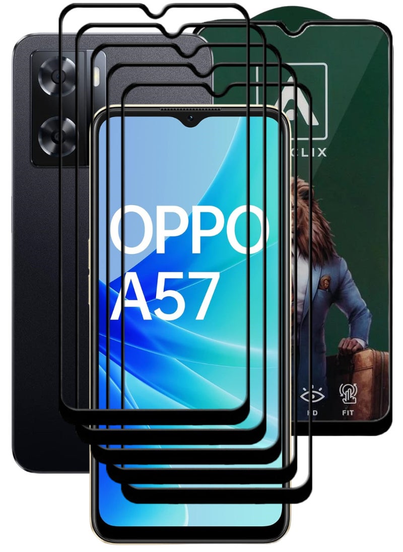 ACLIX 5 Pieces Antistatic ESD Dustproof Premium Quality High Definition Tempered Glass Screen Protector Designed For Oppo A57 - Image 1
