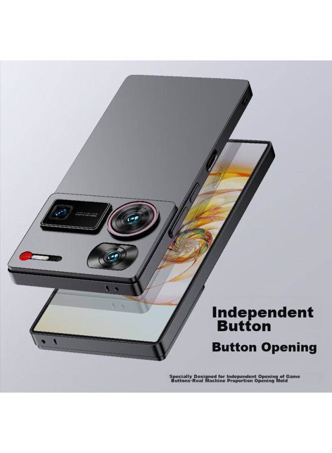 Freeson Freeson Phone Case For Nubia Z60 Ultra, Slim Full Protection Shockproof Tpu Soft Case With Matte Finish (With Ring Holder And Lanyard), Black - Image 4