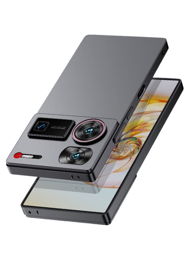 Freeson Freeson Phone Case For Nubia Z60 Ultra, Slim Full Protection Shockproof Tpu Soft Case With Matte Finish (With Ring Holder And Lanyard), Black - Image 3