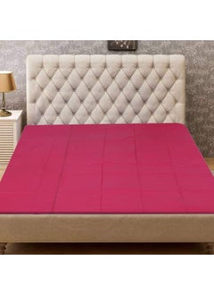 NORTH FIELD North Field Waterproof Plastic Mattress Protection Sheet for Baby and Adult Poly Plastic Rubber Double Bed Sheet Double BedKing Size 72 x 75 Inch Red  - Image 1