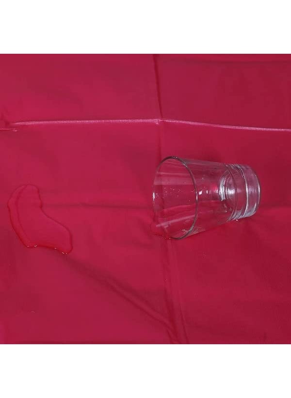 NORTH FIELD North Field Waterproof Plastic Mattress Protection Sheet for Baby and Adult Poly Plastic Rubber Double Bed Sheet Double BedKing Size 72 x 75 Inch Red  - Image 2
