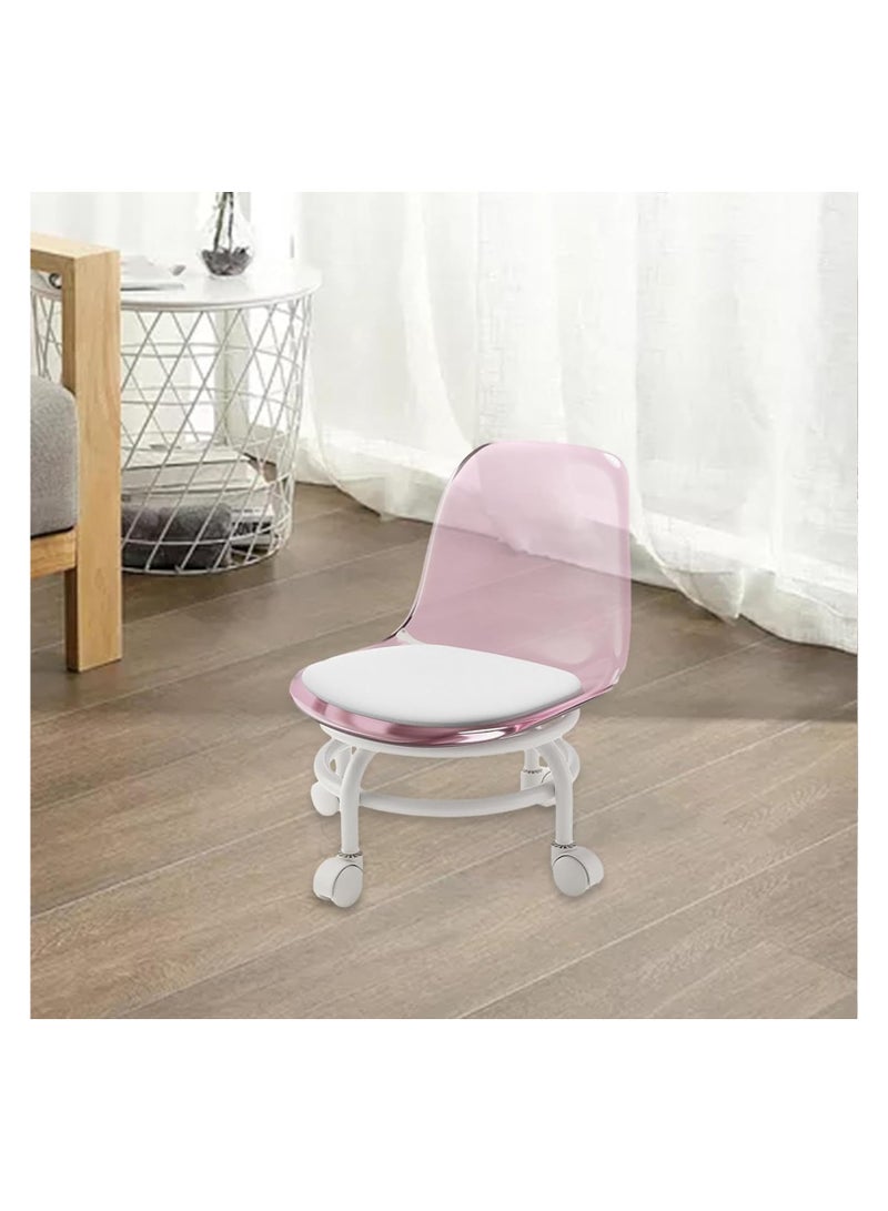 brunson Low Rolling Stool Low Roller Seat Small Swivel Stool Low to Ground with Mute Wheels and Back Support for Home Cleaning Garage Fix Outdoor Picnic Salon Office Working - Image 4