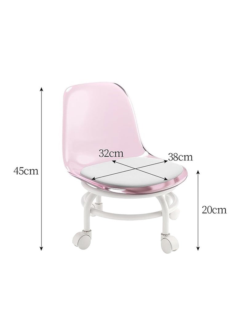 brunson Low Rolling Stool Low Roller Seat Small Swivel Stool Low to Ground with Mute Wheels and Back Support for Home Cleaning Garage Fix Outdoor Picnic Salon Office Working - Image 2