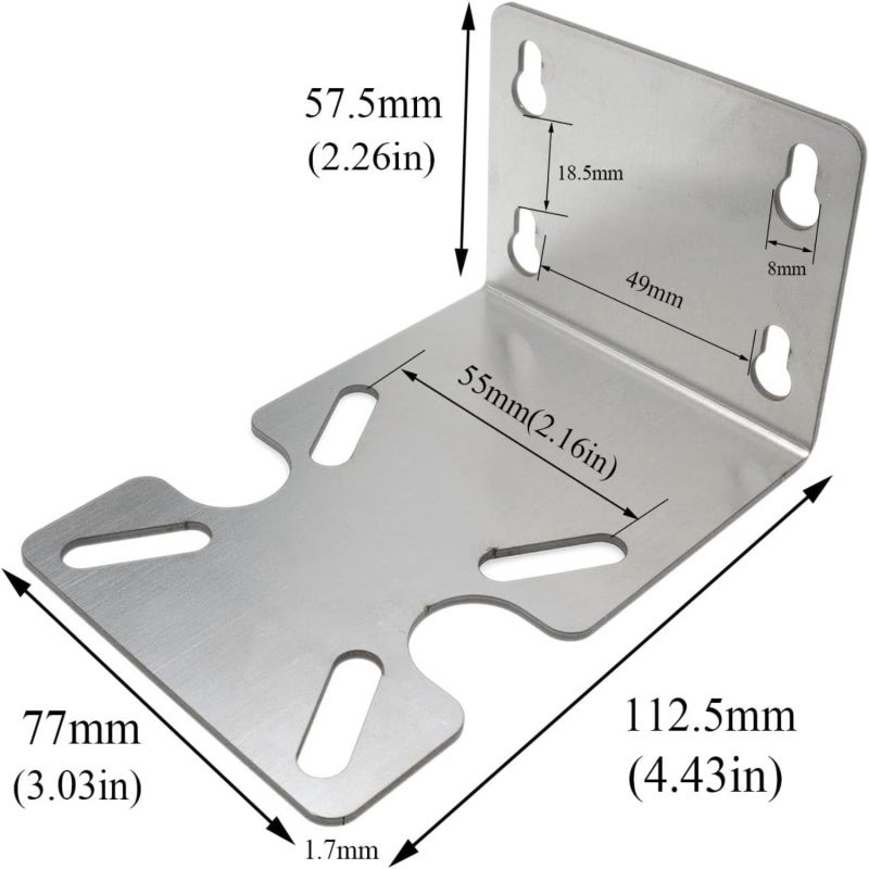 Stainless steel water filter housing bracket (screws not included) - Image 3