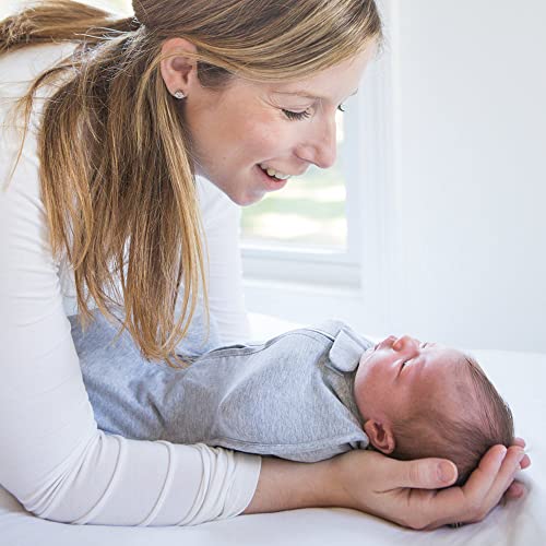 Woombie Original Baby Swaddling Blanket - Soothing, Cotton Baby Swaddle - Wearable Baby Blanket, Purple Stripe, 14-19 lbs, 3-6 Month - Image 2