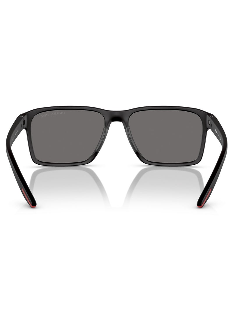 Prada Linea Rossa Prada Rectangle SPS05YS DG002G 58 Men's Sunglasses - Image 3