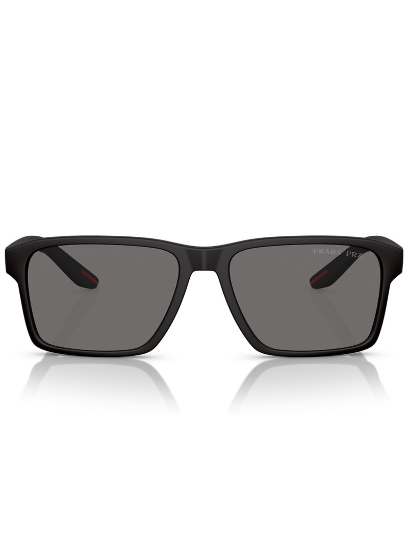 Prada Linea Rossa Prada Rectangle SPS05YS DG002G 58 Men's Sunglasses - Image 5