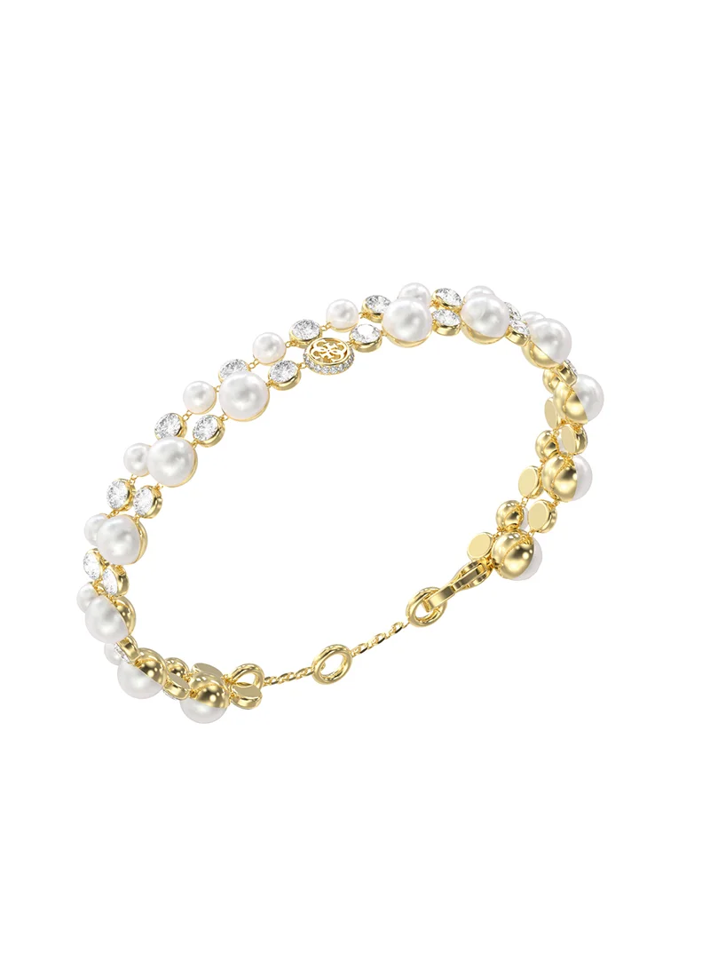 GUESS Tiny Pearly Logo Bracelet
