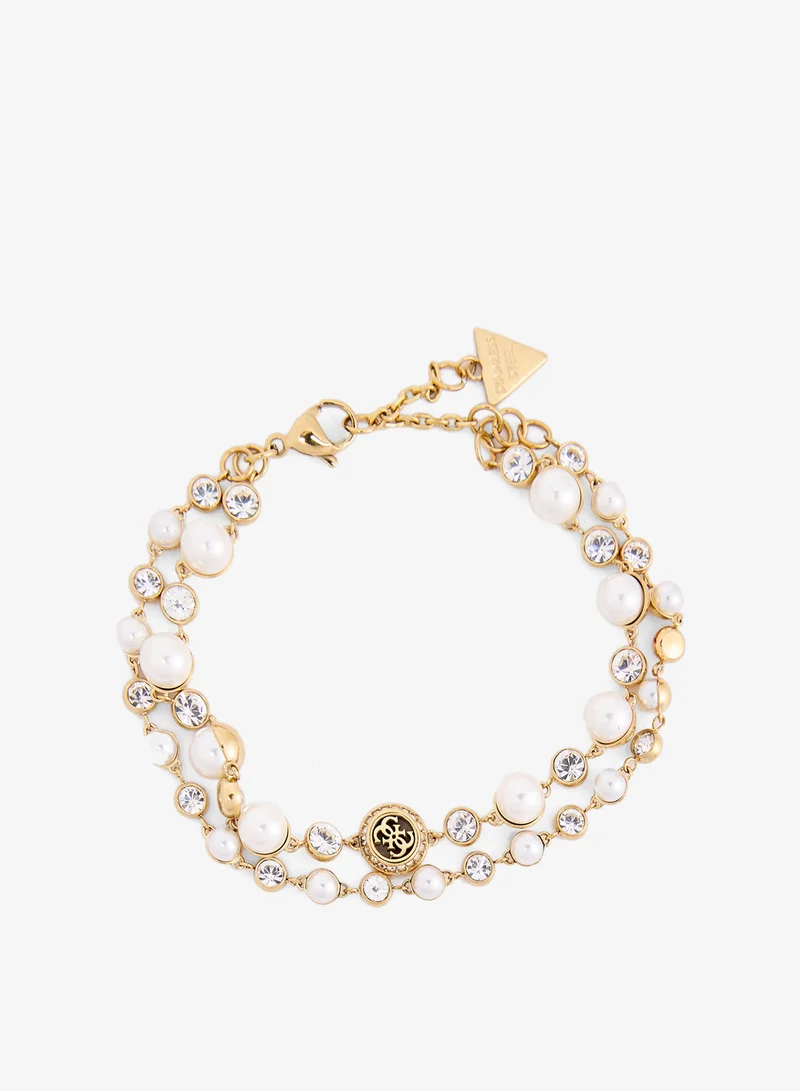 GUESS Tiny Pearly Logo Bracelet