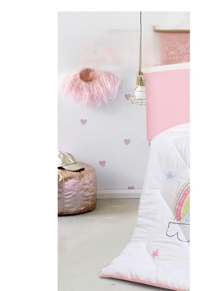 هورس مفرش سرير حواجز سرير اطفال 5 قطع صيفي ليمنح طفلك الراحة من المايكروفايبر ، 5 قطع مقاس اللحاف 132x104سم - Image 2