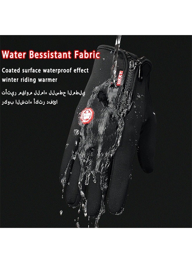 HKXY Winter Thermal Gloves, Touchscreen Compatible, Thermal, Windproof And Anti-Slip, Perfect For Cycling, Running And Driving, Men And Women' s Cold Weather Gear (M Size, Black) - Image 4