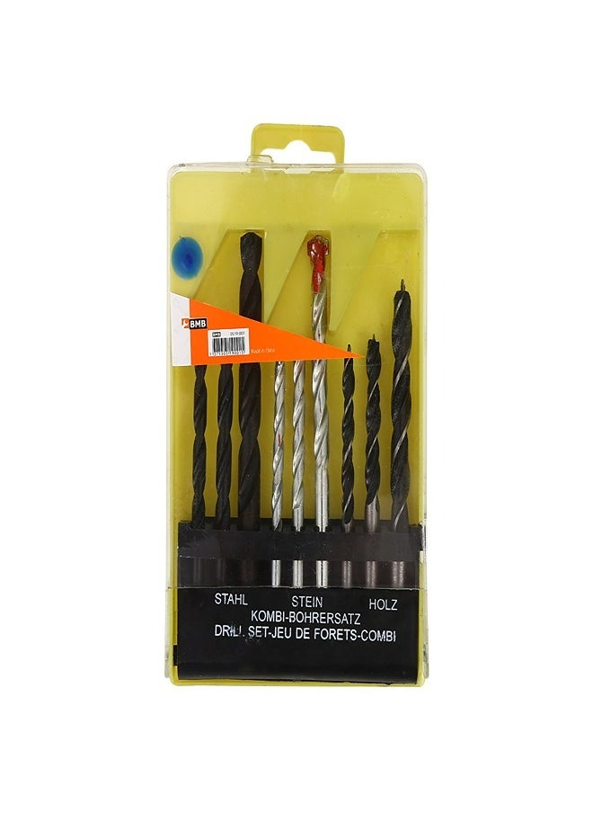 BMB tools - Wood Metal & Wall Drill Bit Set 9-Piece | Jobber Length Drill Bit Kit for Hardened Metal, Stainless Steel, Cast Iron, Wood and Plastic - Image 1