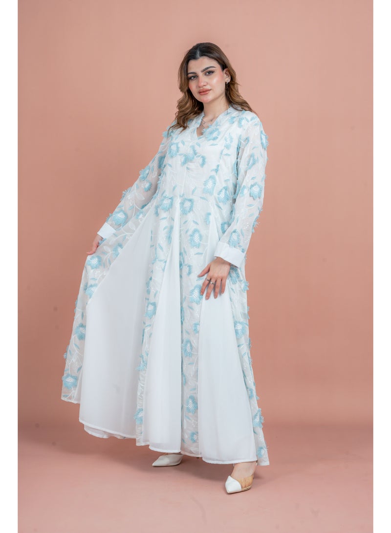 اكسا جلابية مطرزة بالزهور - Image 3