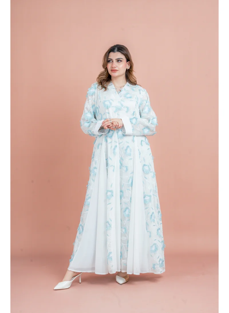 Ikkxa  Floral Aura Embroidered Jalabiya for Women | Best Price UAE