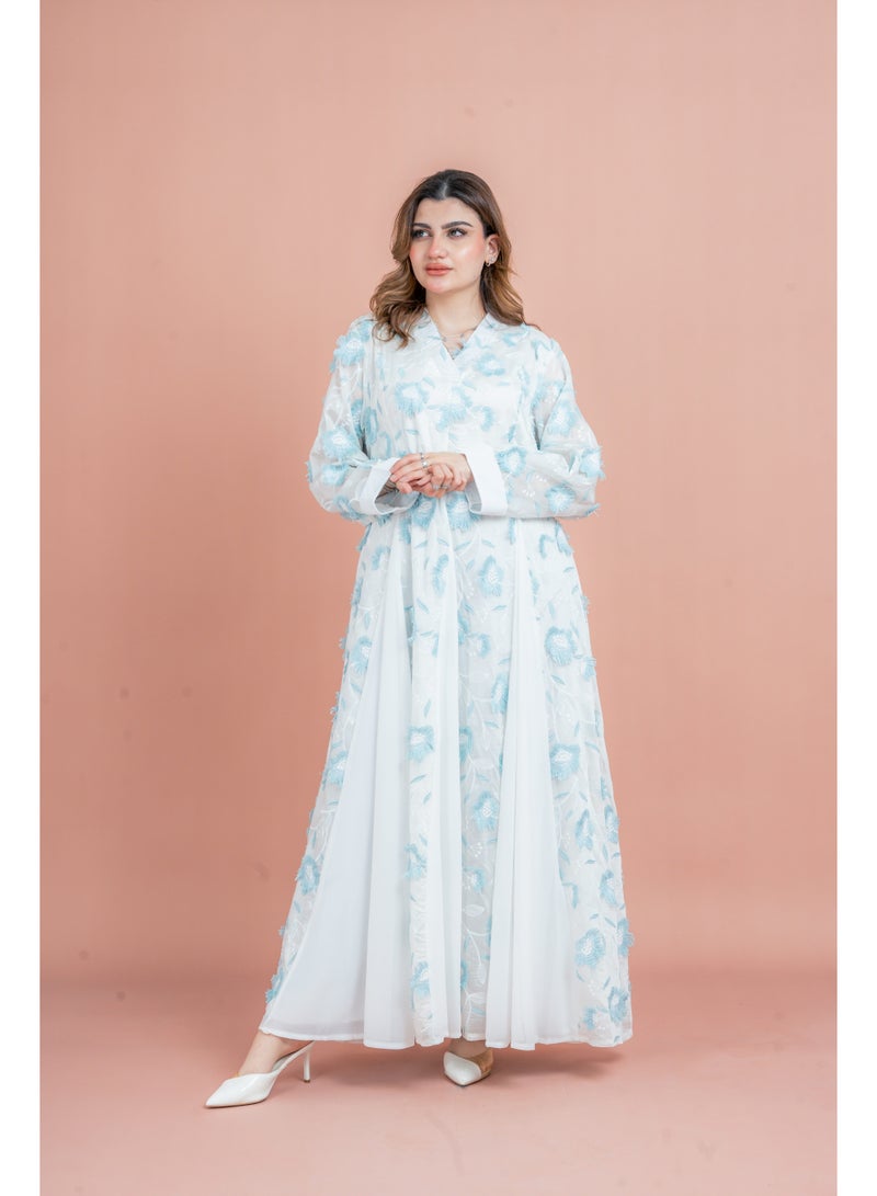 اكسا جلابية مطرزة بالزهور - Image 5