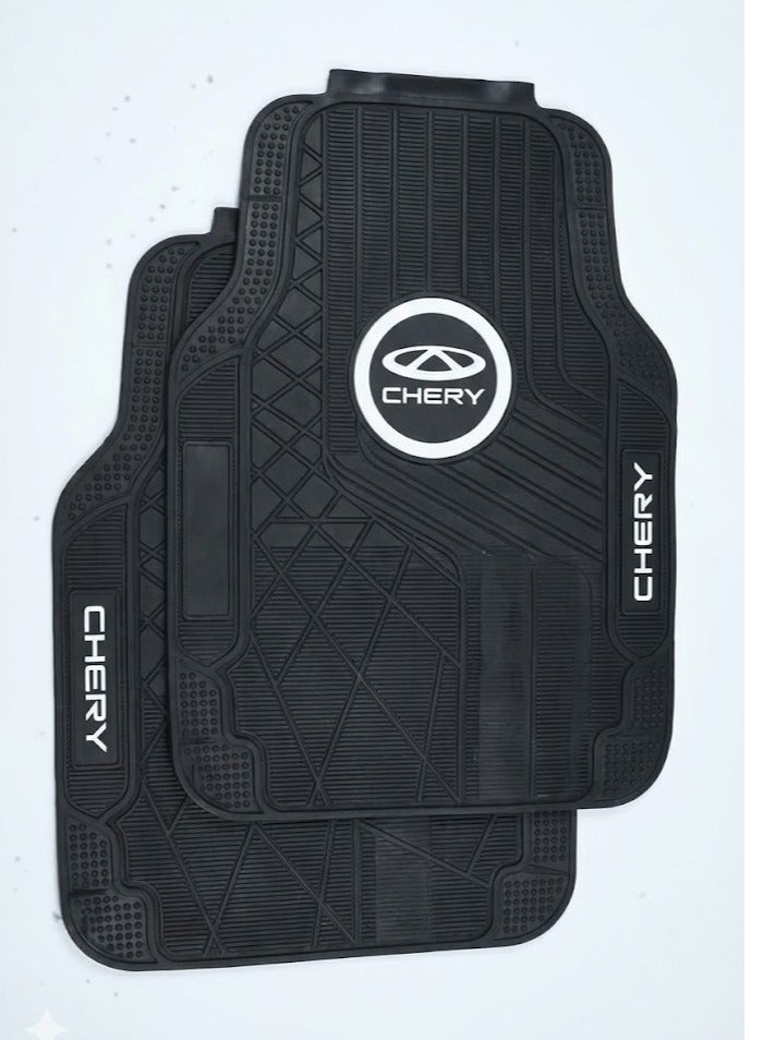 Cheryl Custom Front and Rear Car Pedal Set Full Coverage Waterproof Anti-Slip Black For CHERY 5 Pieces - Image 1