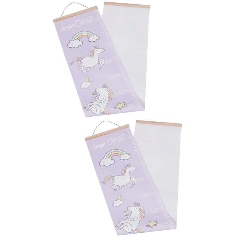 2pcs Themed Growth Height Chart Wall Hanging Kids Growth Chart Measuring Ruler - Image 1