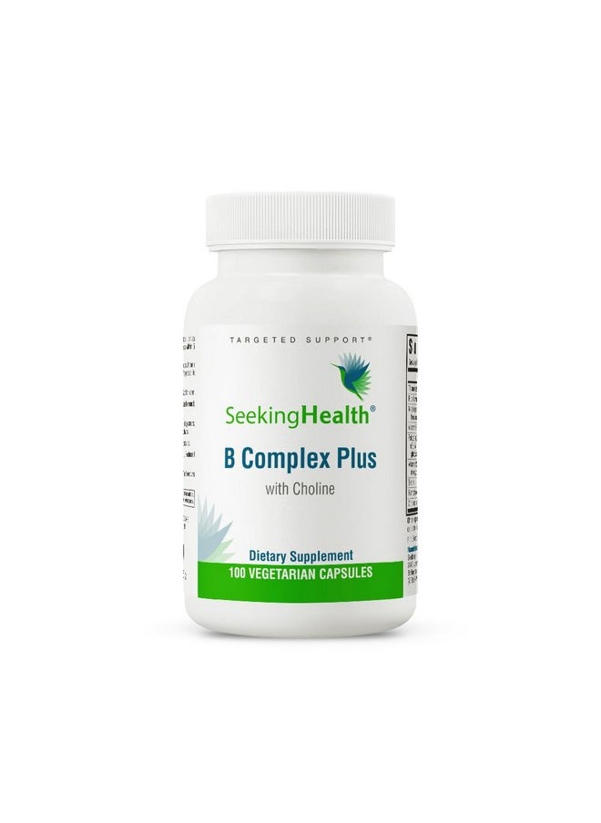 Seeking Health Seeking Health B Complex Plus - Vitamin B Complex Supplement with Choline & Riboflavin - Supports Brain Health, Digestion, & Energy - 100 Capsules  - Image 1