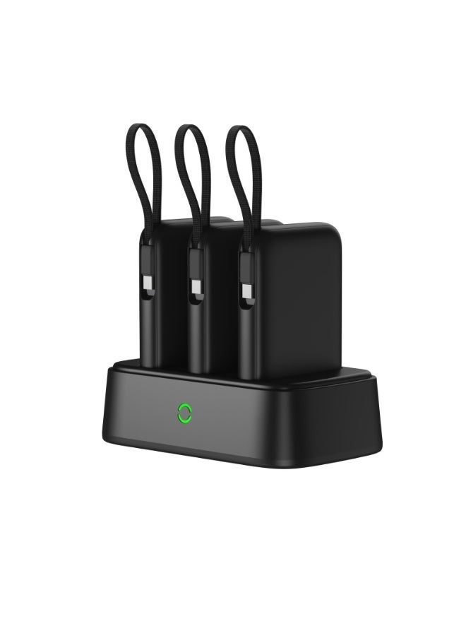 Domars Magnetic Powerbank 3-in-1 Charging Combo 3 X 10000mAh Magnetic Power Bank, 15W Magnetic Wireless Charging 22.5W Super Built-in Fast Charging  Cable Type-C Cable LED Display, Includes Charging Cable, Travel Charger External Battery Pack Compatible with iPhone 17/16/15/ Pro Max Series (Black) - Image 2
