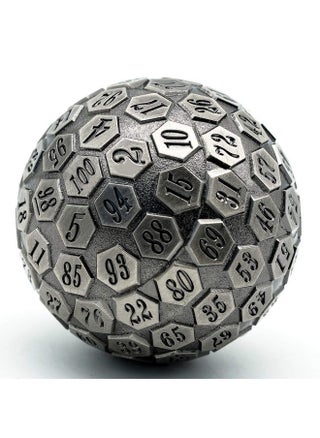 D100 Dnd Metal Dice, 100 Sided Giant Metal Dice, Single D100 Polyhedral Dice With Gift Box For Rpgs (Ancient Silver) - pzsku/Z45F10C75F463D5759C41Z/45/_/1734347207/b273c00e-37e3-46c9-b535-39cb7b9deae8