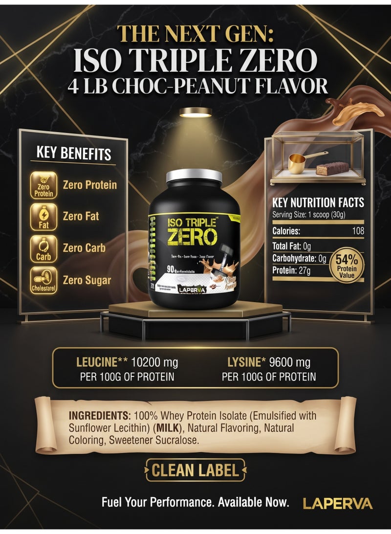 Laperva Iso Triple Zero Next Generation, Choco Peanut, 4 LB - Image 5