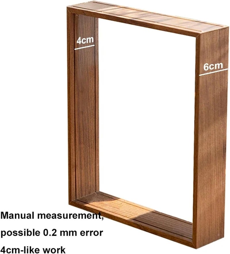 Shadows Box Frames Deep Transparent Shadow Box Frames Bouquet Display Flower Case Deep for Crafts 3D Picture Memorabilia Memory Wooden Tabletop(10inch) - Image 2