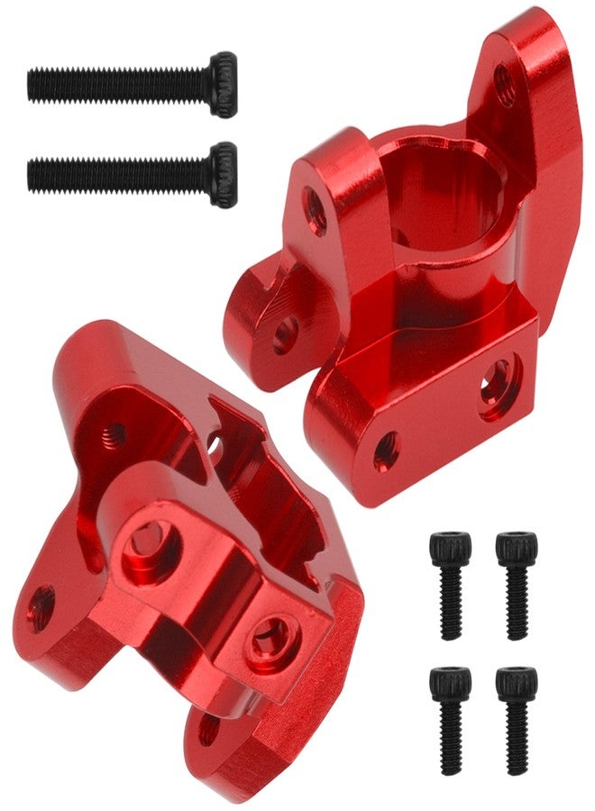 Vgoohobby Metal C-Hubs Caster Blocks & Front Steering Blocks & Rear Stub Axle Upgrade Parts Compatible with MN128 MN86s MN86k MN86 G500 1/12 RC Crawler Car (Red) - Image 3