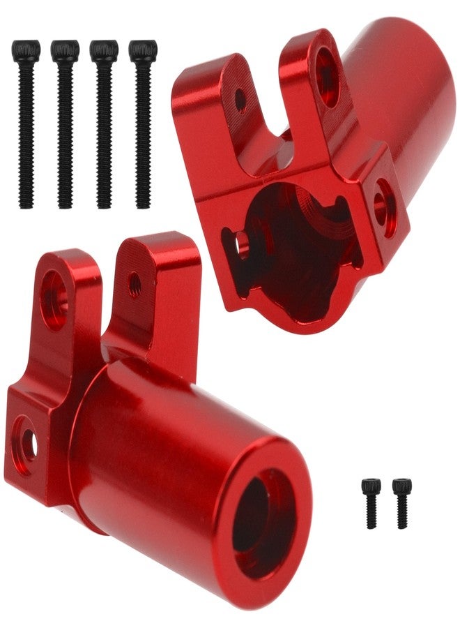 Vgoohobby Metal C-Hubs Caster Blocks & Front Steering Blocks & Rear Stub Axle Upgrade Parts Compatible with MN128 MN86s MN86k MN86 G500 1/12 RC Crawler Car (Red) - Image 4