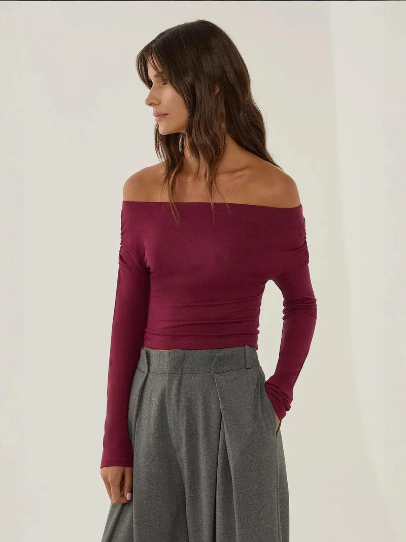 HICCUP  Off Shoulder Carmen Collar Blouse for Women | Best Price UAE