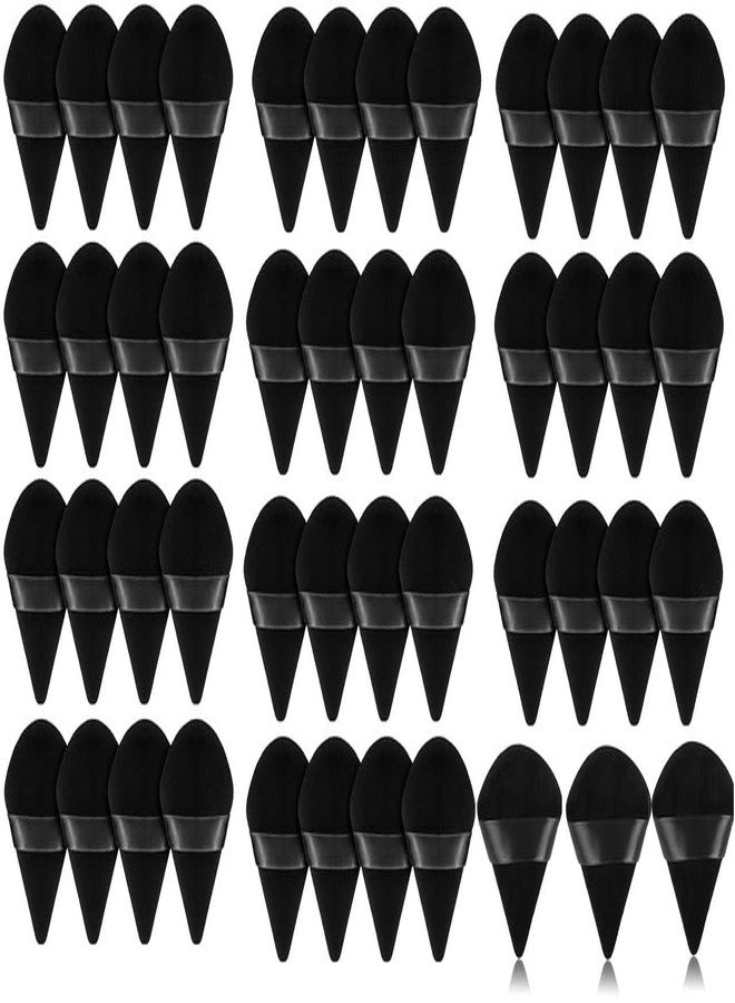 DATNASAYAD 47 Pieces Triangle Cosmetic Loose Powder Puffs Washable Reusable Soft Plush Foundation Sponge for Face Body Wet Dry Makeup Tool- Multicolor Pack of 47 - Image 1