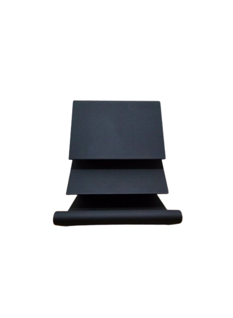 أخوة ثلاثي الأبعاد حامل هاتف مكتبي و منزلي قابل للنقل باللون الأسود و بخط برتقالي - Image 3