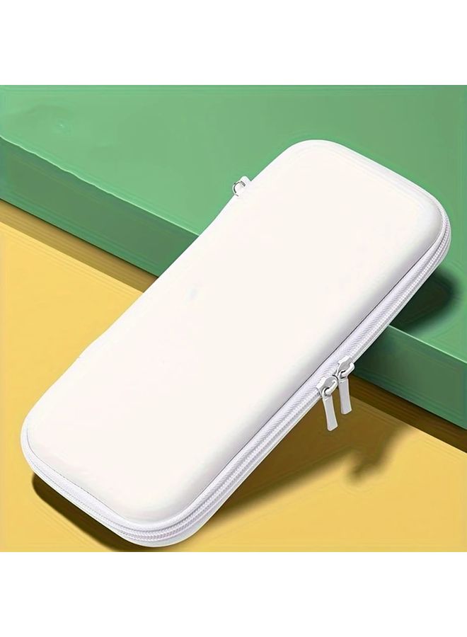 Silvery Hard Protective Case Storage Bag For Switch OLED With Card Holder And Handle - Image 5