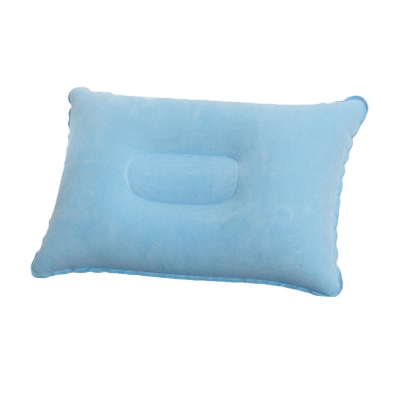 Outdoor Pvc Pillow Travel Camping Thick Flocking Rectangular Inflatable Pillow Nap Companion Square Pillow - Image 5