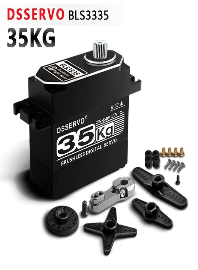 ZOSKAY Waterproof Brushless servo Full Metal Gears High Torque Fast Digital Servo for 1/8 1/10 1/12 RC Car/Shockproof Rc Car Servo (Full Metal Shell 35kg-180°) - Image 2