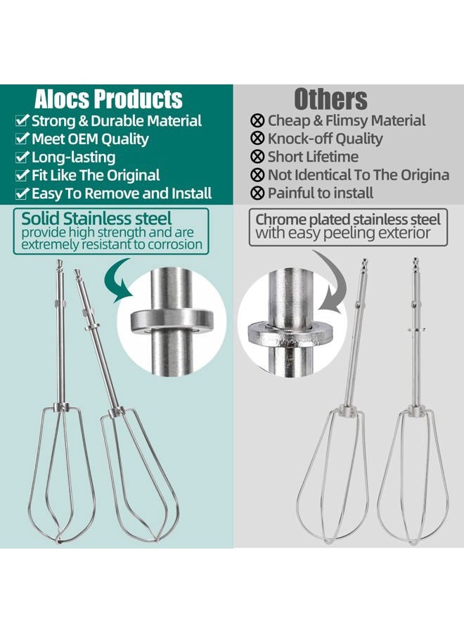 ALOCS Hand Mixer Beaters Replacement for Cuisinart - CHM Series HM-50 HM-70 CHM-3 CHM-7PK Hand Mixer, Stainless Steel Turbo Beater Parts # CHM-BTR Whisk Attachments - Set of 2 - Image 3