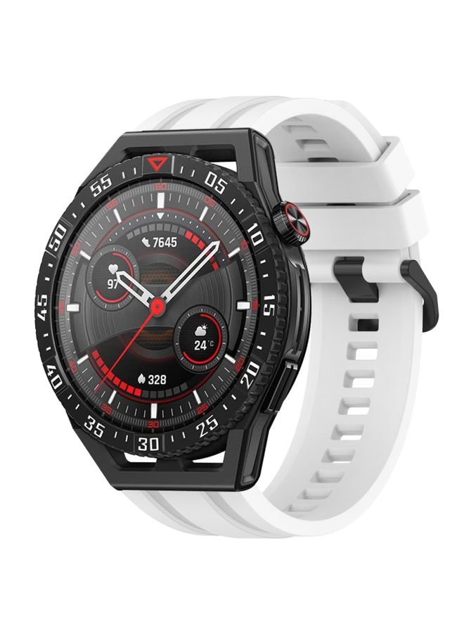 Replacement Strap For Huawei Watch GT3 SE Long & Short Sports Solid Color Silicone Watch Band Set White 