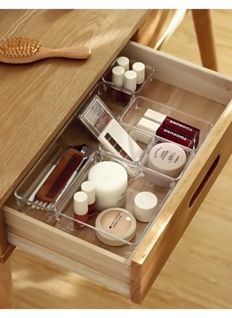8-piece drawer organizer for organizing spoons and kitchen utensils, or a vanity drawer for organizing makeup and accessories. - Image 3
