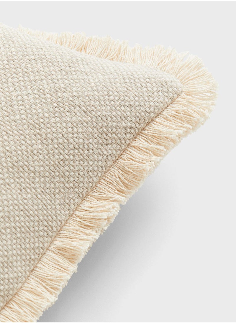 H&M - Fringed Cotton Cushion Cover - Image 1