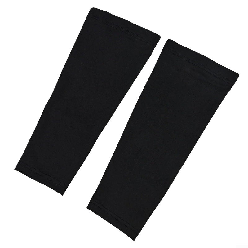 Lightweight Polyester Sport Calf Sleeves Moisture Wicking Breathable Leg Support Black Medium - Image 2