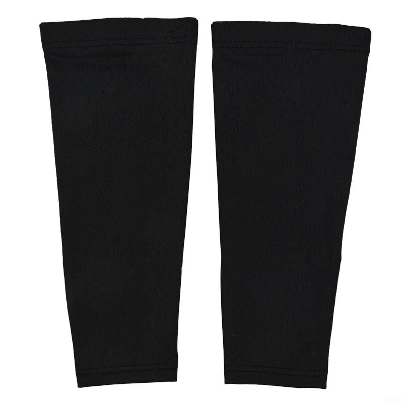 Lightweight Polyester Sport Calf Sleeves Moisture Wicking Breathable Leg Support Black Medium - Image 4