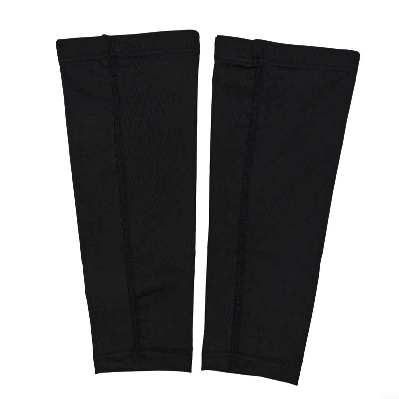 Lightweight Polyester Sport Calf Sleeves Moisture Wicking Breathable Leg Support Black Medium - Image 3