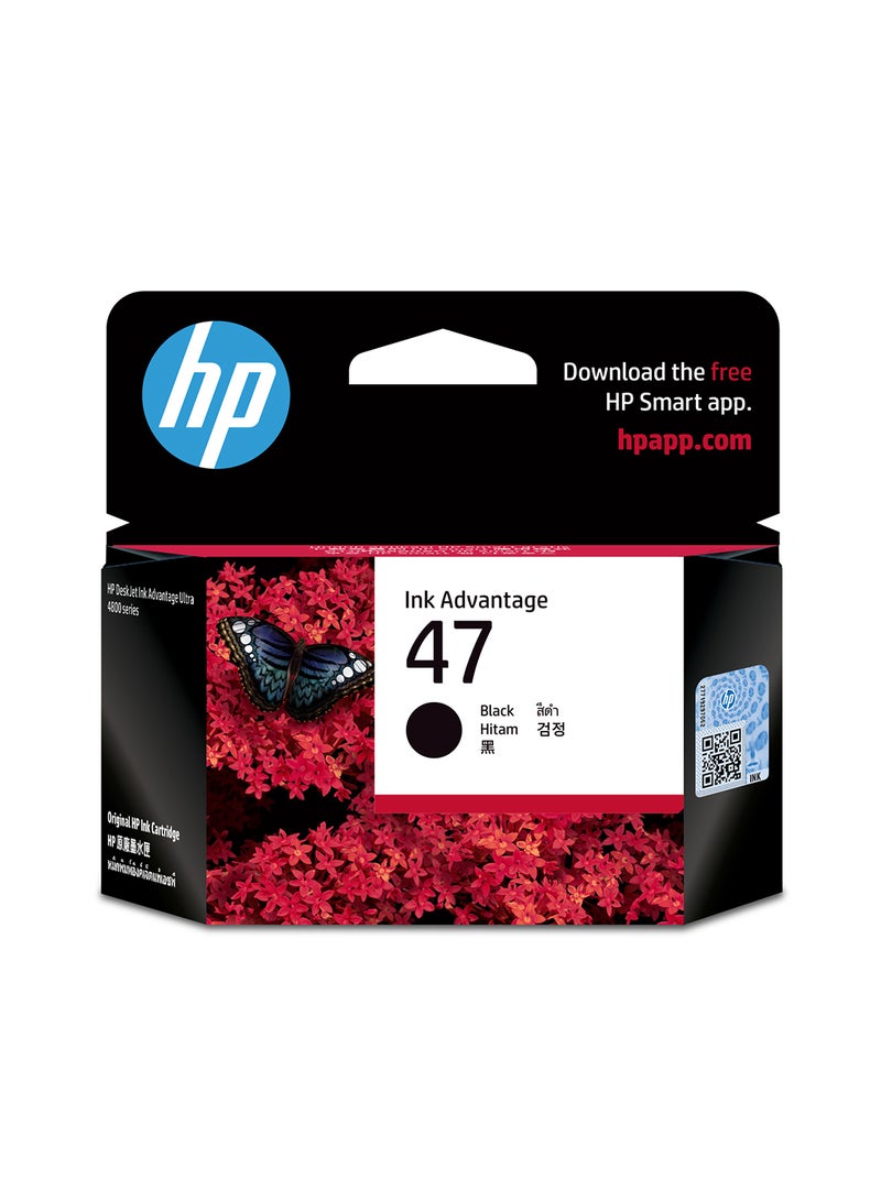 HP 47 6ZD21AE BHL Original Ink Cartridge Black - Image 1