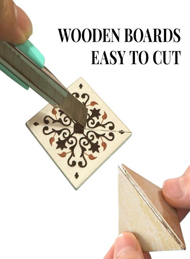 iLAND Miniature Dollhouse Accessories, 60pcs Dollhouse Flooring on 1/12 Scale 1/6 Scale, Dollhouse Floor Tiles Double-Sided (60pcs Advanced Noble Swords in Vines & Twill Marbeling) - Image 2