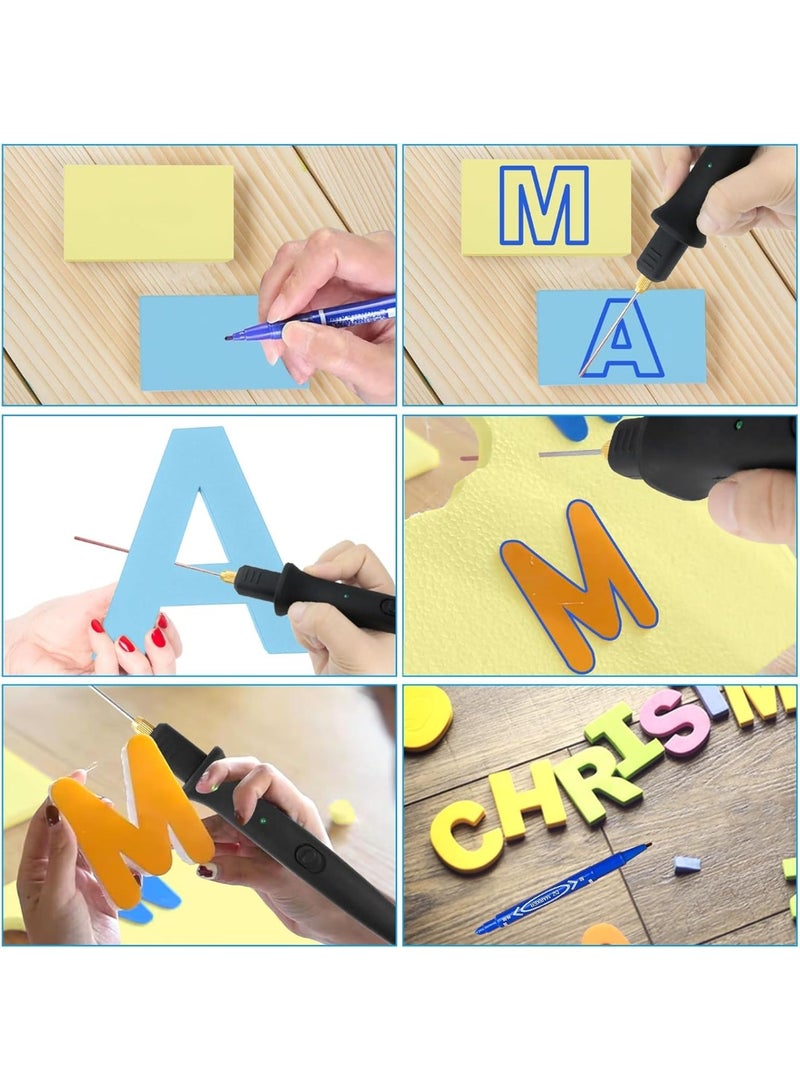 Sisily Electric Foam Cutter Kit 8 in 1 Styrofoam Carving Pen Tools Set for Polyethylene Eva Crafts（British Standard） - Image 5